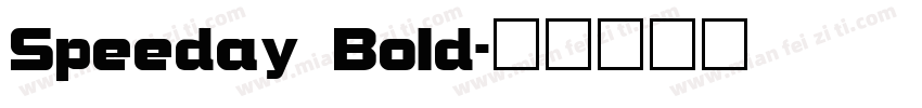 Speeday Bold字体转换
